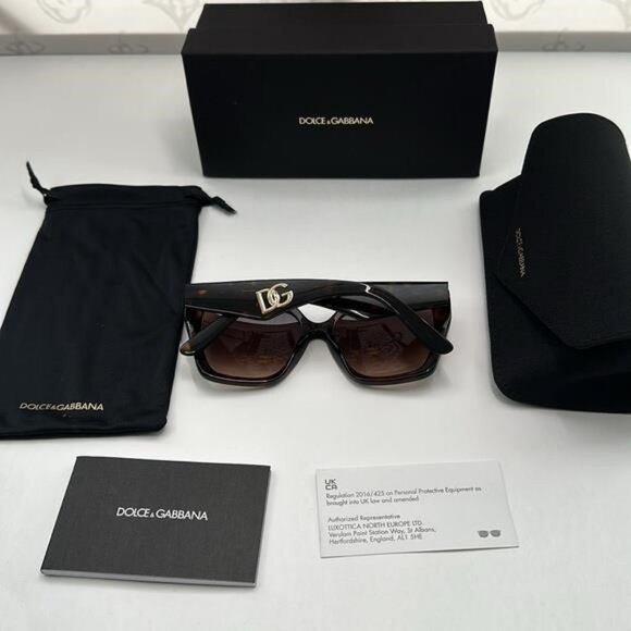 Dolce and Gabbana Brown Gradient Butterfly Ladies Sunglasses DG4438 502/13 55 - Picture 4 of 14